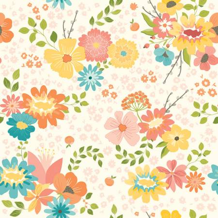 Spring's in Town Cream Main Fabric-Riley Blake Fabrics-My Favorite Quilt Store