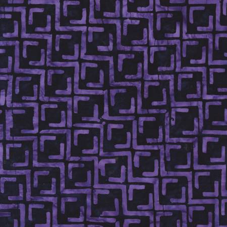 Squared Eggplant Squared Batik Batik Fabric-Anthology Fabrics-My Favorite Quilt Store