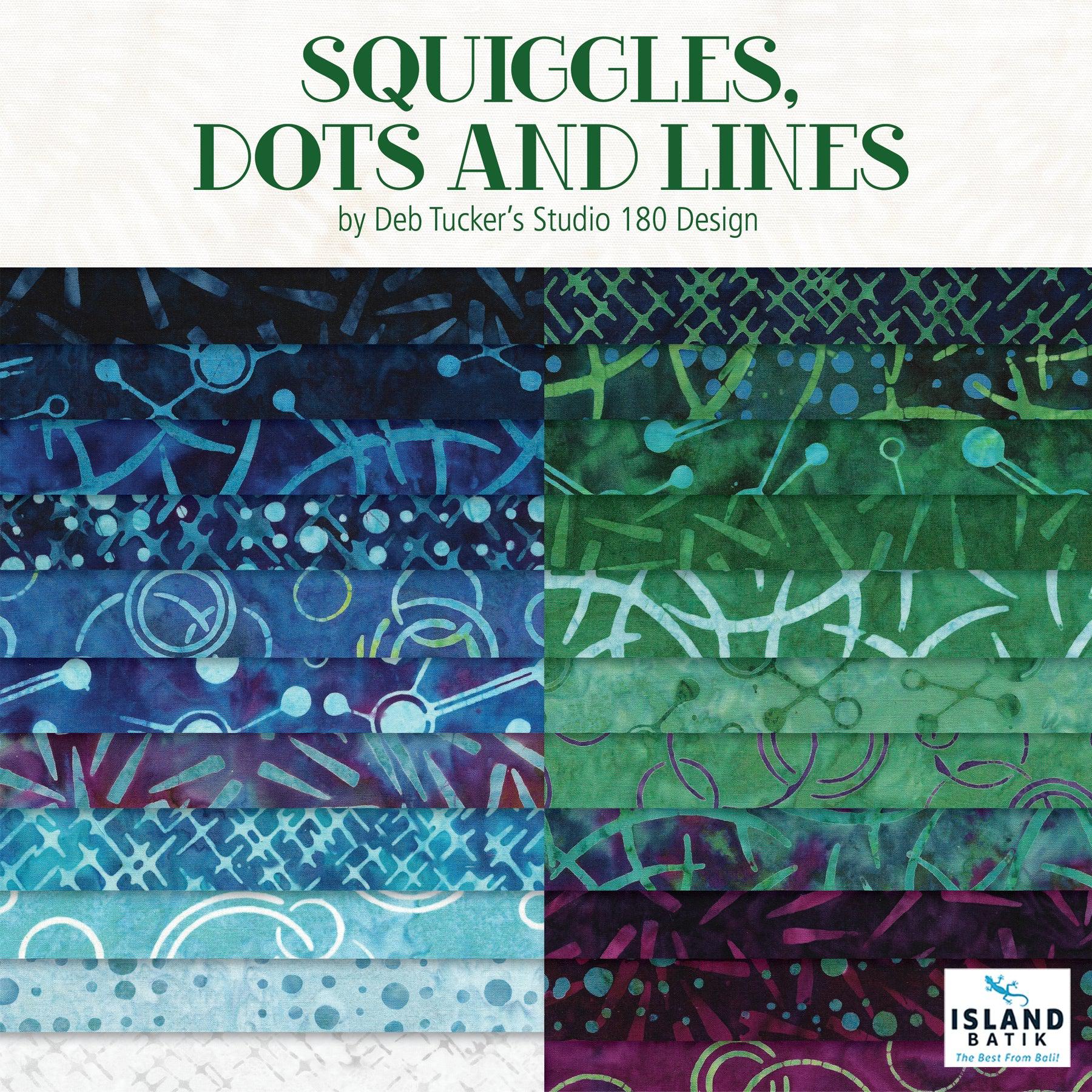 Squiggles,Dots and Lines Batik 10" Island Stack-Island Batik-My Favorite Quilt Store