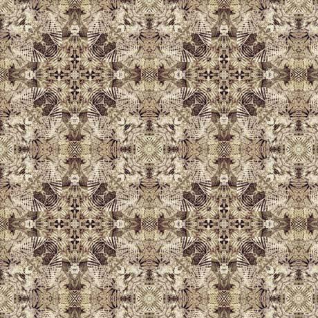 Stallion Song Brown Medallions Fabric