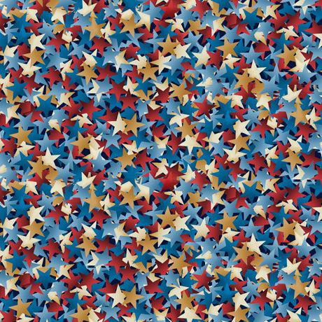 Star Struck Chambray Stars 108" Wide Back Fabric-QT Fabrics-My Favorite Quilt Store