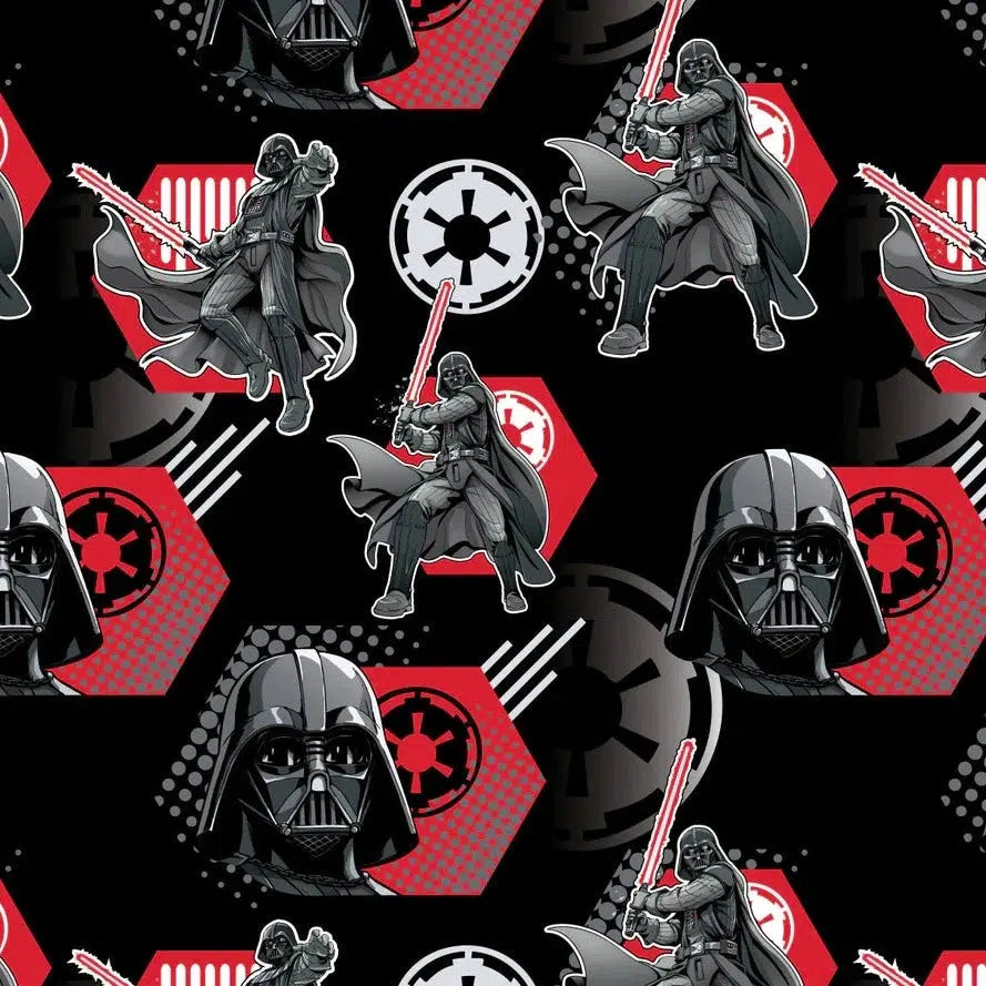 Star Wars Classics Black Vader Action Fabric-Camelot Fabrics-My Favorite Quilt Store