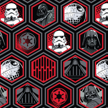 Star Wars Classics Multi Imperials Hex Portraits Fabric