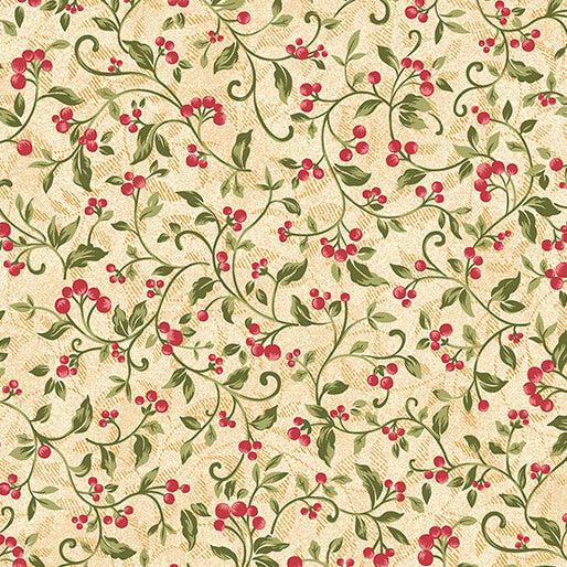 Star of Wonder, Star of Light Cream Berries Fabric