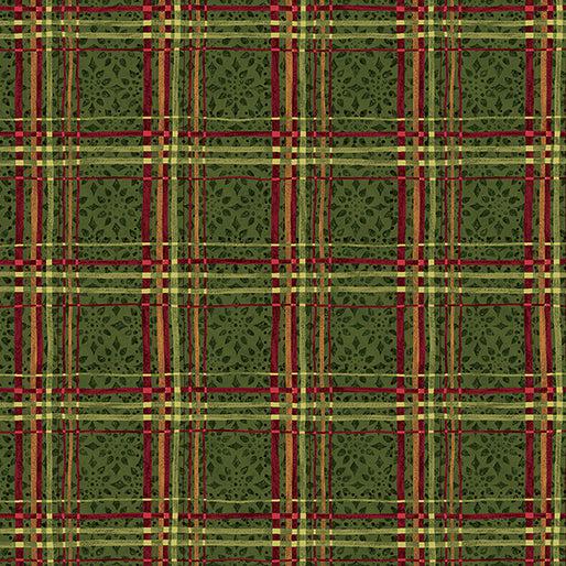 Star of Wonder, Star of Light Green Plaid Fabric-Benartex Fabrics-My Favorite Quilt Store