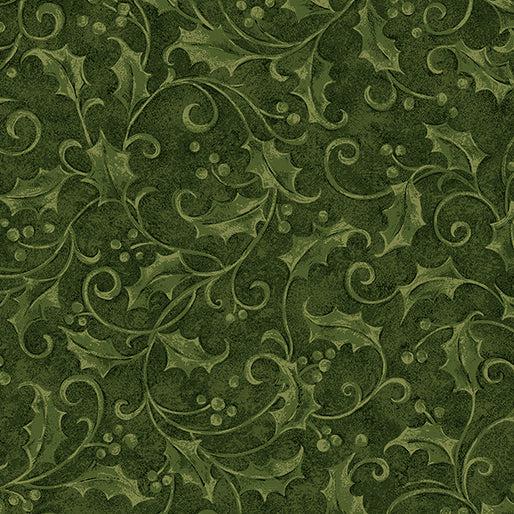 Star of Wonder, Star of Light Holly Green Holly Fabric-Benartex Fabrics-My Favorite Quilt Store