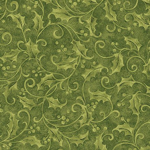 Star of Wonder, Star of Light Medium Green Holly Fabric-Benartex Fabrics-My Favorite Quilt Store