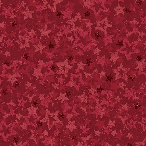 Star of Wonder, Star of Light Red Heavenly Star Fabric