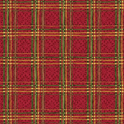 Star of Wonder, Star of Light Red Plaid Fabric