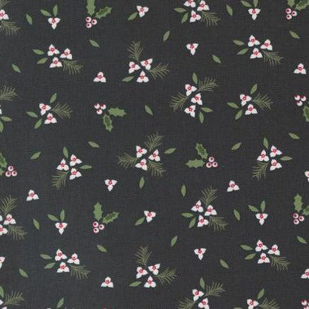 Starberry Green Charcoal Springs Ditsy Blender Fabric