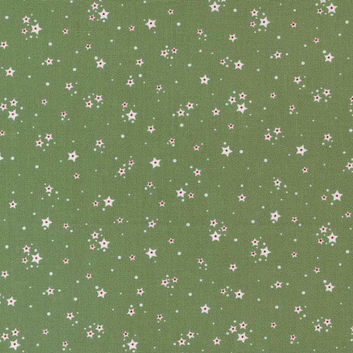 Starberry Green Stardust Blenders Stars and Dots Fabric