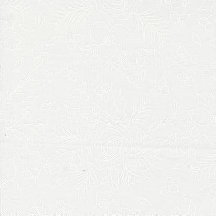 Starberry White Off White Winter Sketch Florals Fabric-Moda Fabrics-My Favorite Quilt Store