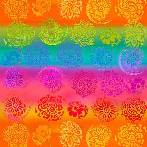 Stargazer Multi Flower Child Fabric-3 Wishes Fabric-My Favorite Quilt Store