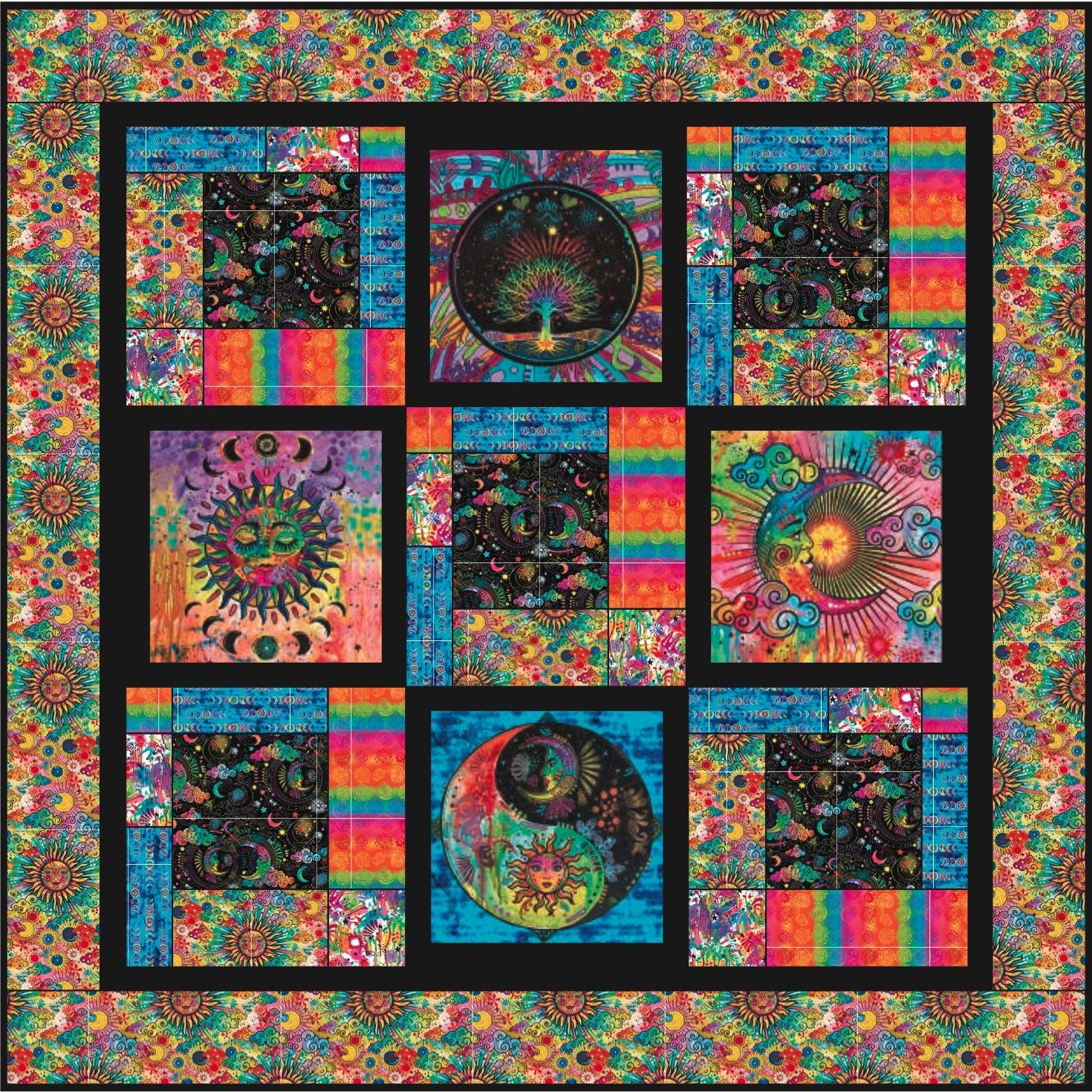 Stargazer Quilt Pattern - Free Digital Download-3 Wishes Fabric-My Favorite Quilt Store