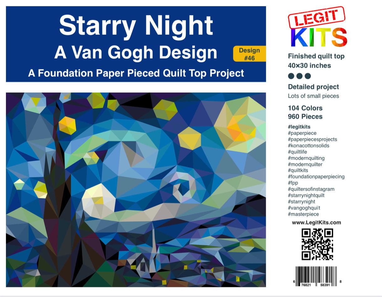 Starry Night Full Quilt Kit-Legit Kits-My Favorite Quilt Store