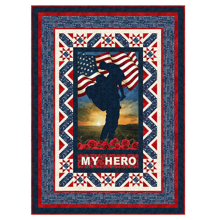 Stars and Stripes 12 My Hero Quilt Kit-Northcott Fabrics-My Favorite Quilt Store