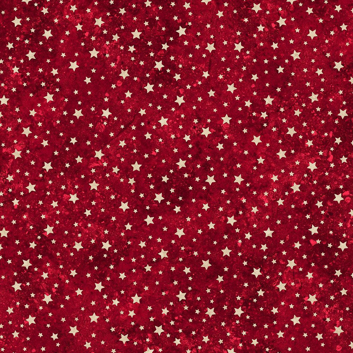 Stars and Stripes 12 Stonehenge Red Tonal Stars Fabric