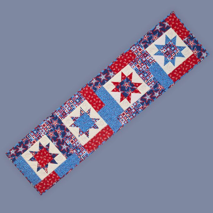 Stars and Stripes Serenade Table Runner - Fully Finished Quilt