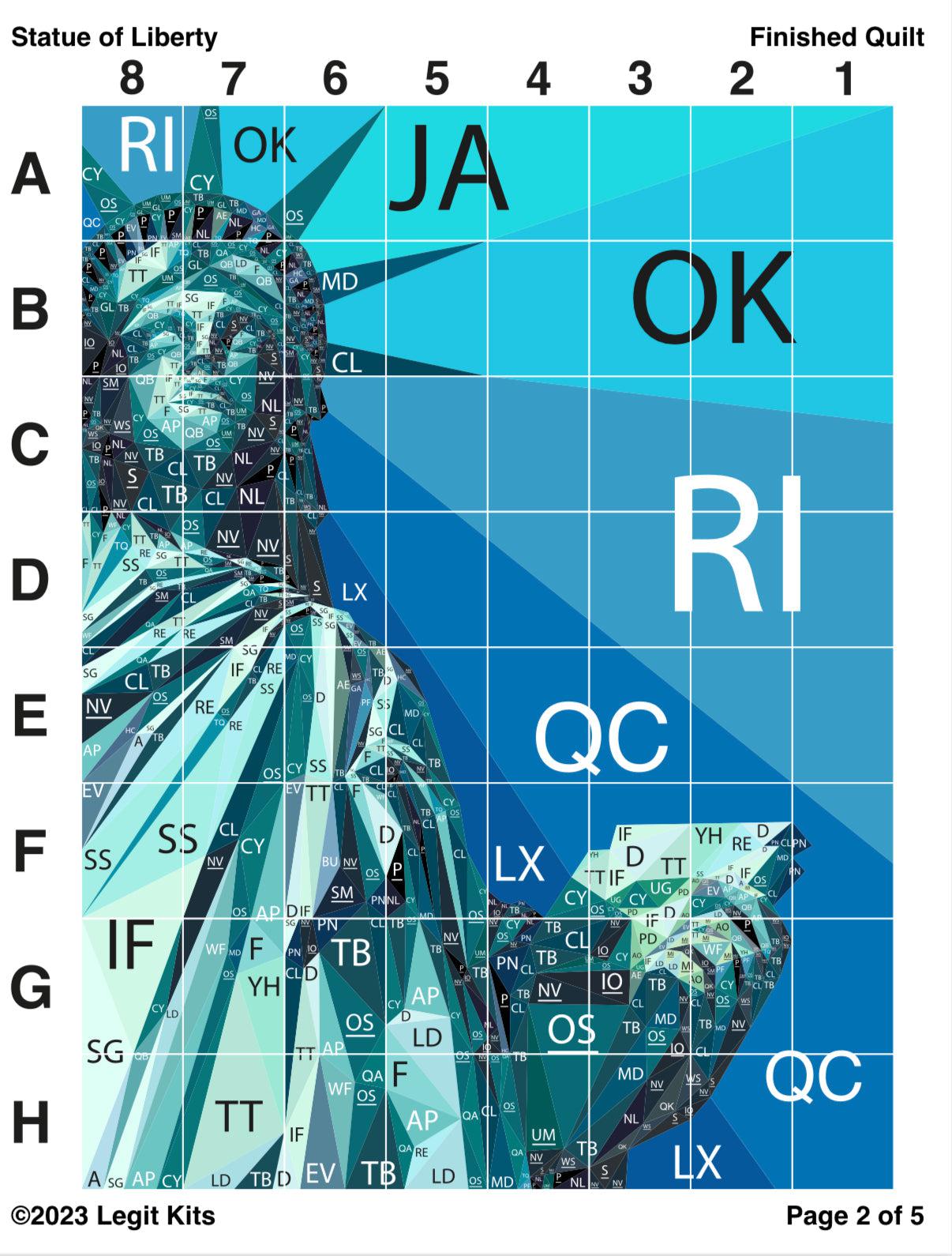 Statue of Liberty Pattern-Legit Kits-My Favorite Quilt Store