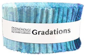 Stonehenge Gradations Crystal Cool 2 ½" Strip Set-Northcott Fabrics-My Favorite Quilt Store