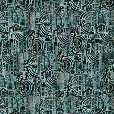 Storyboard Wish Verdigris Fabric-Free Spirit Fabrics-My Favorite Quilt Store