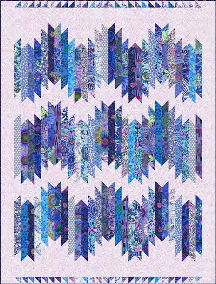 Streak O' Lightnin Kaffe Lake Colorway Quilt Kit-Free Spirit Fabrics-My Favorite Quilt Store