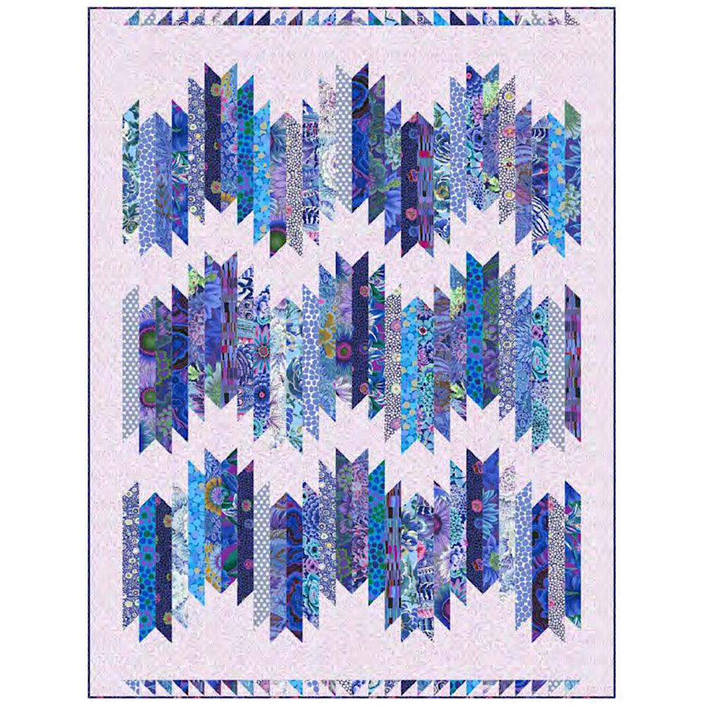 Streak O' Lightnin Kaffe Lake Colorway Quilt Kit-Free Spirit Fabrics-My Favorite Quilt Store