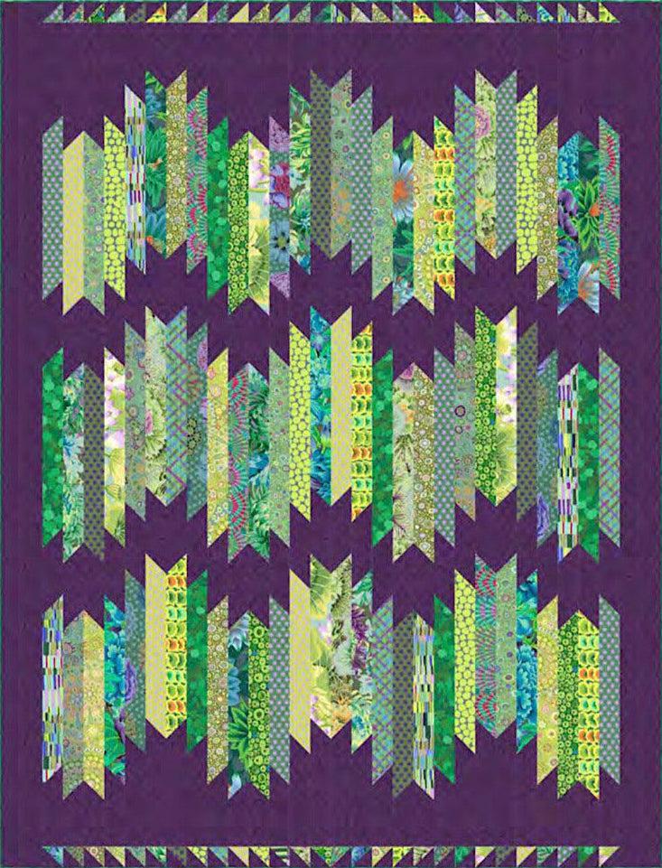 Streak O' Lightnin Kaffe Meadow Colorway Quilt Kit-Free Spirit Fabrics-My Favorite Quilt Store