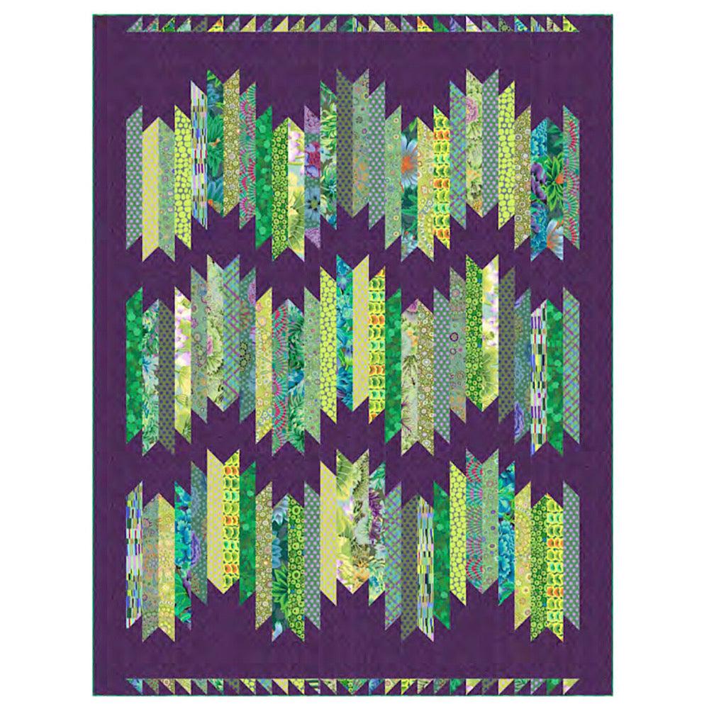 Streak O' Lightnin Kaffe Meadow Colorway Quilt Kit-Free Spirit Fabrics-My Favorite Quilt Store