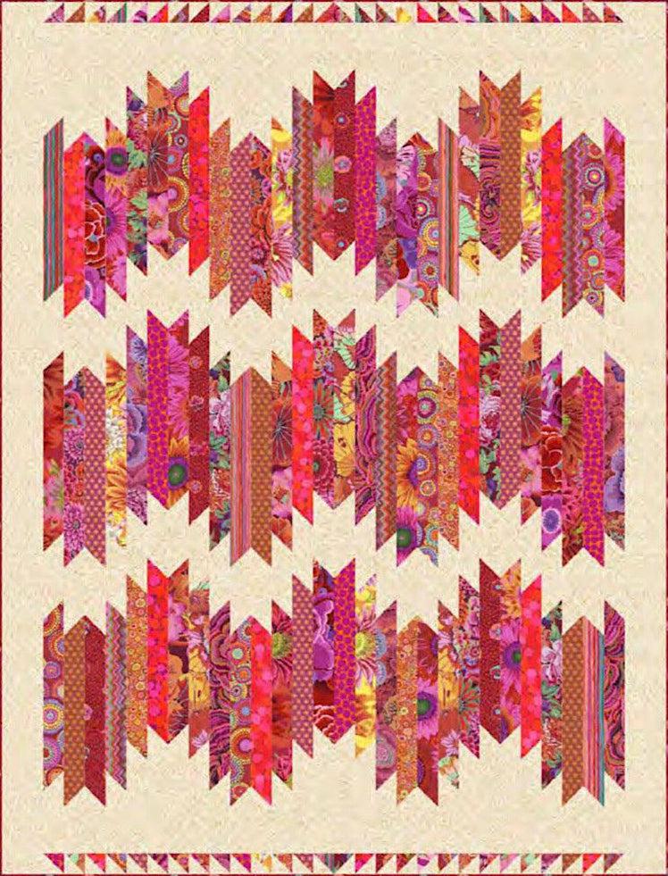 Streak O' Lightnin Kaffe Vineyard Colorway Quilt Kit-Free Spirit Fabrics-My Favorite Quilt Store