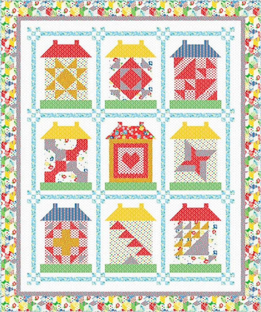Sugarcube Welcome Home Quilt Kit-Windham Fabrics-My Favorite Quilt Store