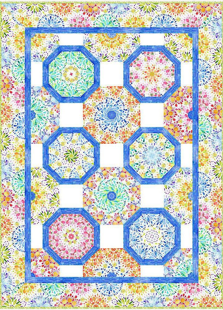 Summer Breeze Kaleidoscope Multi Quilt Kit-In The Beginning Fabrics-My Favorite Quilt Store