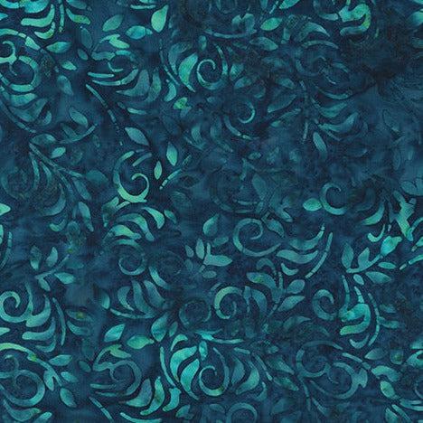 Summer Days Navy Vines Batik Fabric