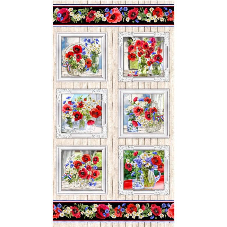 Summer Wildflowers Cream Summer Wildflower Panel 24"-Michael Miller Fabrics-My Favorite Quilt Store