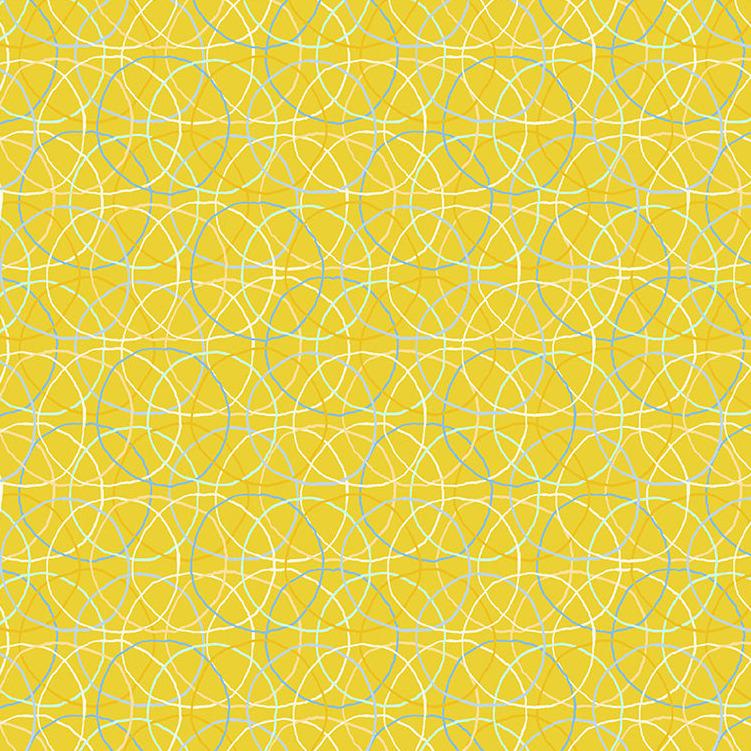 Summersault Gold Hulahoop Fabric-Windham Fabrics-My Favorite Quilt Store