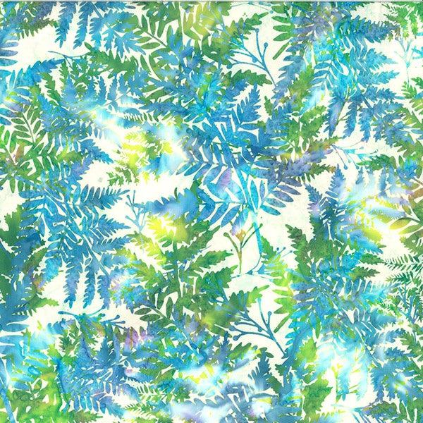 Sun Kissed Parakeet Fern Bali Batik Fabric-Hoffman Fabrics-My Favorite Quilt Store