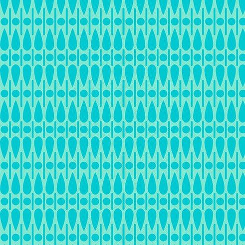 Sun Print 2024 Aqua Scatter Fabric