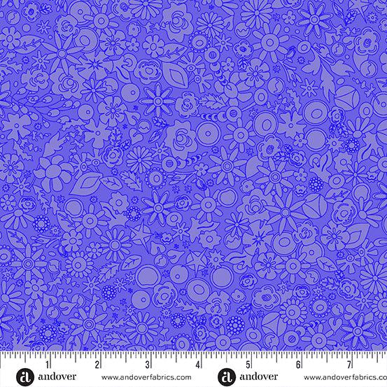 Sun Print 2024 Iris Woodland Fabric-Andover-My Favorite Quilt Store