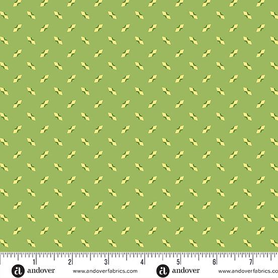 Sunflower Meadow Green Set Geo Fabric-Andover-My Favorite Quilt Store
