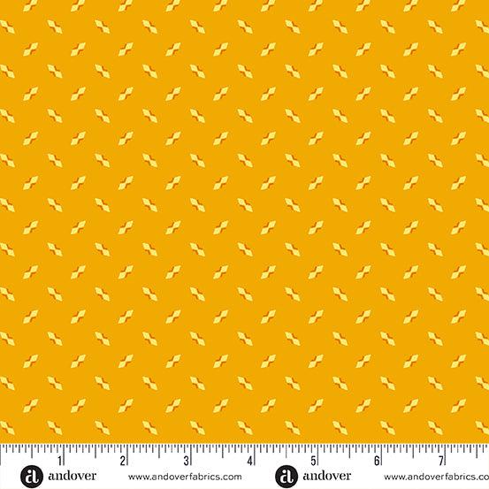 Sunflower Meadow Orange Set Geo Fabric-Andover-My Favorite Quilt Store