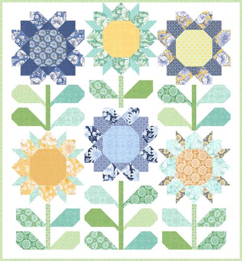 Sunflowers in My Heart Quilt Kit-Moda Fabrics-My Favorite Quilt Store