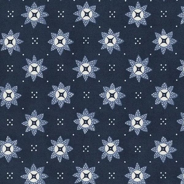 Sunrise Side Navy French Bandana Fabric-Moda Fabrics-My Favorite Quilt Store