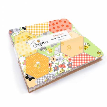 Sweet Bees 5" Charm Pack 42pc.-Susybee-My Favorite Quilt Store
