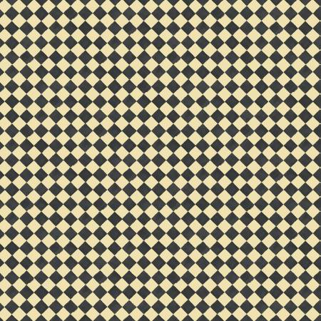 Sweet Little Pleasures Black/Yellow Diamond Check Fabric