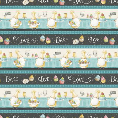 Sweet Little Pleasures Multi Repeating Stripe Fabric-Wilmington Prints-My Favorite Quilt Store