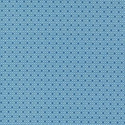 Sweet Melodies Blue Trellis Plaid Fabric