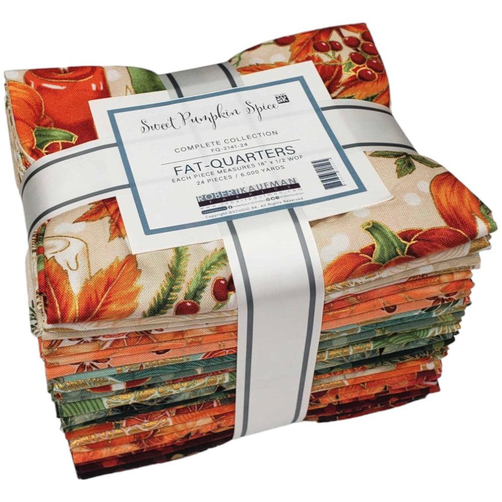 Sweet Pumpkin Spice Metallic Fat Quarter Bundle 24pc.