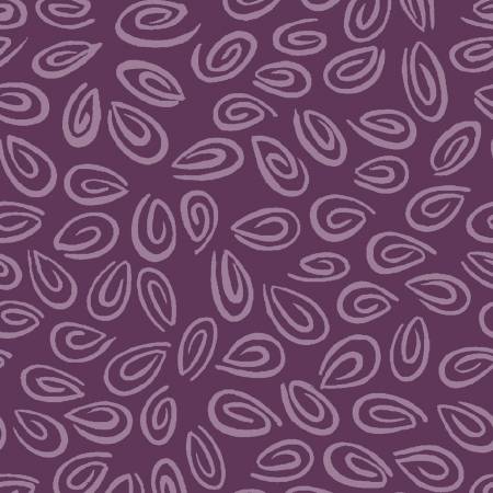 Swirls Aubergine Fabric