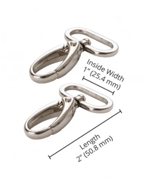 Swivel Hook 1in Nickel Set of Two-By Annie.com-My Favorite Quilt Store