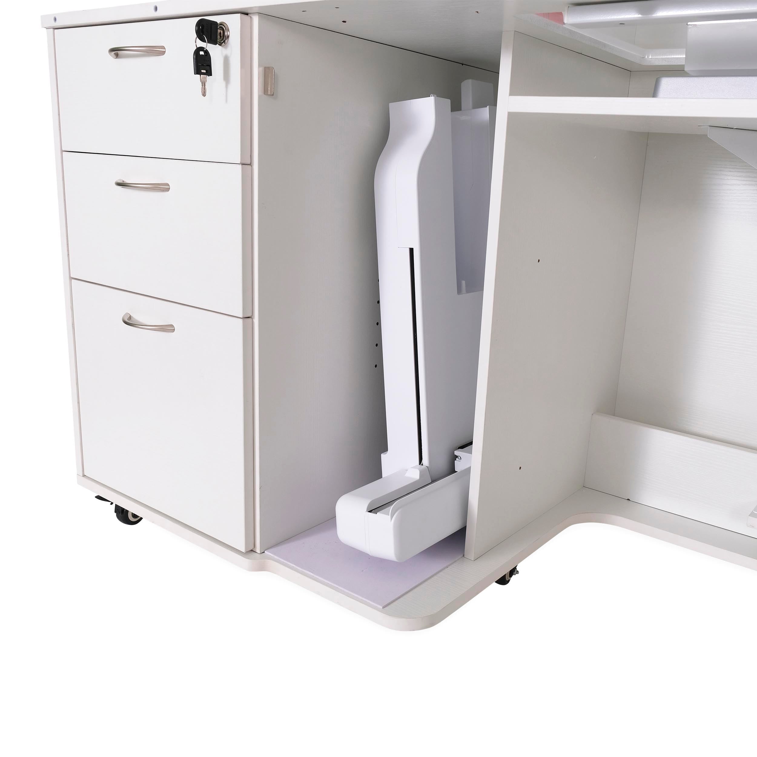 Sydney Sewing Cabinet - Ash White Electric-Arrow Classic Sewing Furniture-My Favorite Quilt Store